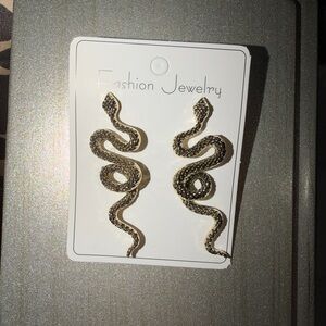 Gold Snake Earrings